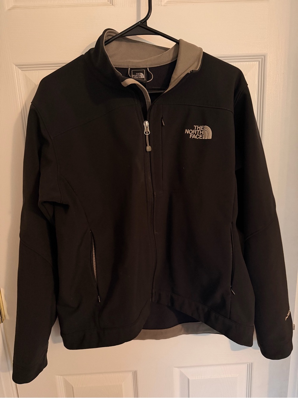 The North Face Black Ski Softshell Jacket with Gray Trim